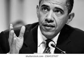 Former Us President Barack Obama Speaks Stock Photo 2364137637