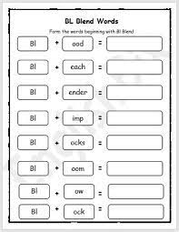 Beginning blends 1 (gr, fl, cl, cr, tr, fr, st, sl) look at the pictures carefully. Bl Blend Phonics Words Worksheet Englishbix