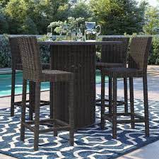Check out our bar height table selection for the very best in unique or custom, handmade pieces from our kitchen & dining tables shops. Sol 72 Outdoor Fairfield 5 Piece Bar Height Dining Set Bar Height Patio Set Wicker Dining Set Outdoor Pub Table