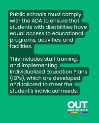 July is Disability Pride Month! Swipe through to learn about the ADA and  how schools can support students with disabilities. Slide 2