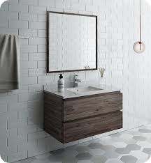 Deep matte black quartz kitchen sink, $259.70. Fresca Fvn3136aca Formosa 36 Wall Hung Modern Bathroom Vanity With Mirror In Acacia