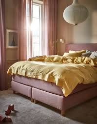 Dunvik Boxspring Hovag Stevig Middelhard Tussoy Gunnared Bruinroze Ikea Slaapkamer Inspiratie Thuisdecoratie Rustig Huis