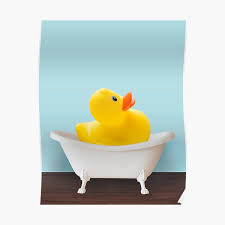 Dr duck bathtub refinishing, barrie, ontario. Rubber Ducky Swimming In The Bathtub Poster By Bcv122 Redbubble