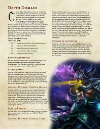 Depth Domain Cleric For Anyone Who Would Like To Approach A More Subterranean Combat Unearth D D Dungeons And Dragons Dnd Cleric Dungeons And Dragons Classes