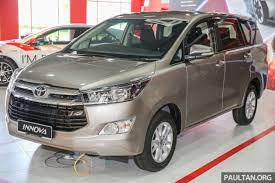 The innova dimensions is 4735 mm l x 1830 mm w x 1795 mm h. New Toyota Innova Launched In Malaysia From Rm106k 7 Airbags Esc Dual Vvt I More Premium Interior Paultan Org
