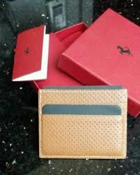 Saffiano leather, which is highly. Ferrari Credit Card Holder 516792085