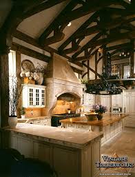 French Country Hand Hewn Douglas Fir Kitchen French Country Kitchens Tuscan Kitchen Country House Decor