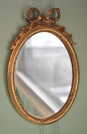 Gold Bow Mirror Made In Italy Small Oval Wall Mirror 1960s Mirror Oval Wall Mirror Romantic Decor