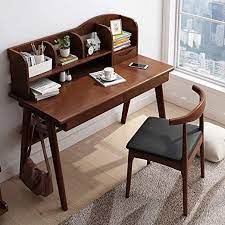 wjmls bedroom student desk with bookshelf great gift for girls and boys no chair color beige size 100x60 study table kids study table wooden study table