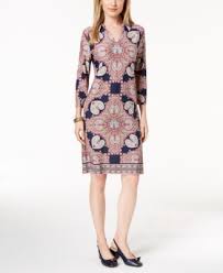 Medallion Print Shift Dress Created For Macy S Macys Com Printed Shift Dress