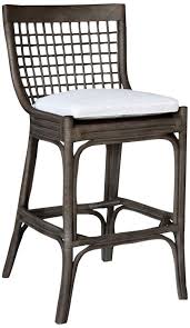 Millbrook 32 Inch Kubu Gray Rattan Cushioned Bar Stool Rattan Bar Stools Bar Stools Rattan