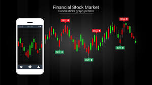 Mobile Stock Trading Concept With Candlestick And Financial