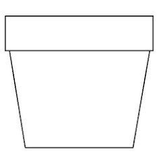 Black And White Plant Pots Clipart Flower Pot Template Printable Flower Pot Coloring Page Flower Templates Printable Free Flower Templates Printable Flower Printable