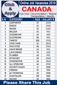 The Latest Job In Canada Factory Worker Office Urgently Hiring Job Network Job Portal Medical Transportation