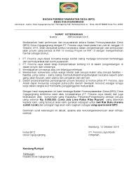 Di sini, anda perlu menuliskan logo, nama, alamat. Cop Surat Bpd Docx