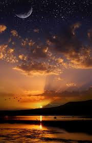 Image result for an evening sky without none stars