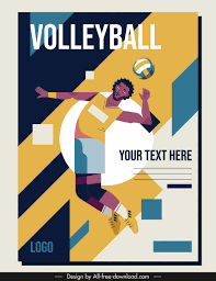 Bola voli yang digunakan terbuat dari kulit yang lunak atau berbahan yang sejenis. Volley Ball Poster Athlete Sketch Colorful Classic Design Free Vector In Adobe Illustrator Ai Ai Format Encapsulated Postscript Eps Eps Format Format For Free Download 2 11mb