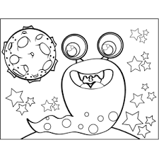 Slug coloring pages provided for educational purposes and personal use only. Space Slug Coloring Page