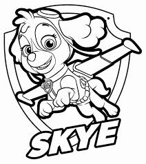 Paw Patrol Coloring Page Paw Patrol Coloring Pages Paw Patrol Coloring Skye Paw Patrol
