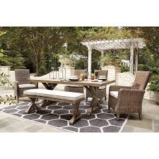 Beachcroft 6 Piece Outdoor Dining Set By Benchcraft At Virginia Furniture Market Outdoor Dining Set Outdoor Seating Set Casual Outdoor Furniture