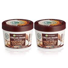 When applied to curly hair, coconut oil helps heal protein loss, adds moisture and makes the hair stronger over time. Garnier Ultimate Blends Hair Food Coconut Oil 3 In 1 Frizzy Hair Mask Treatment 390ml Dual Pack Buy Online In Saint Vincent And The Grenadines At Saintvincent Desertcart Com Productid 129508693