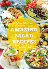 Amazing Salad Recipes Meal Plan With Dinner At The Zoo Rainbow Delicious Salad Recipes Yummy Salad Recipes Vegetarian Salad Recipes