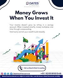 Money Grows When You Invest It Your income won't grow by sitting in a  savings account. 📉 It loses value to inflation. 📈 But when you invest  smartly, your money multiplies over