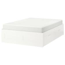 Gebrauchsschäden sind auf den bildern ersichtlich. Brimnes Bettgestell Mit Schubladen Weiss Ikea Deutschland