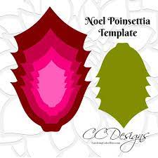 Small And Large Christmas Paper Flower Poinsettia Templates Paper Flower Svg And Pdf Templates Christmas Poinsettia Templates Paper Flower Template Poinsettia Paper Flowers