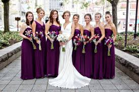 Bridesmaids In Eggplant Purple Bridesmaid Dresses Plum Bridesmaid Dresses Purple Chiffon Bridesmaid Dress