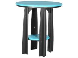 luxcraft recycled plastic 36 round balcony table small deck patio balcony chairs recycled plastic