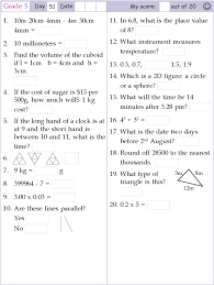 Mental Math Grade 5 Day 51 Math Pages Mental Math Grade 5 Math Worksheets