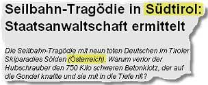 Die unfallursache wird nun untersucht. Wie Das Seilbahnungluck Nicht Geschah Bildblog