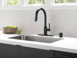 Single Handle Pull Down Kitchen Faucet With Soap Dispenser 19933 Blsd Dst Delta Faucet Kitchen Faucet Delta Faucets Asian Decor Bathroom