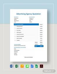 Simple Advertising Agency Quotation Template Pdf Word Excel Google Docs Apple Pages Google Sheets Apple Numbers In 2020 Quotations Brochure Design Template Brochure Template Layout