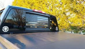 Black And White American Flag Back Window Decal American Flag Back Window Decal Murica Stickit Stickers Decals Back Window Decals Window Decals Truck Decals