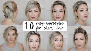 When pinned up on top of the head, short curls can appear glamorous and gorgeous. 10 Easy Hairstyles Short Hair Short Hair Styles Easy Short Hair Styles Easy Hairstyles