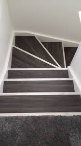 Allure Locking Gen 3 Aspen Oak Black With Silver Fluted Stair Nosing Stairs Tiles Design Stairs Vinyl Diy Stairs