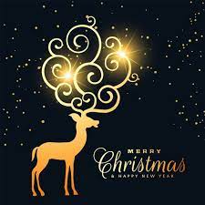Renos De Navidad Dorado Brillante Diseno De Tarjeta Grafico Vectorial Y Imagen Png Carteles De Navidad Disenos De Tarjetas De Navidad Disenos De Tarjetas