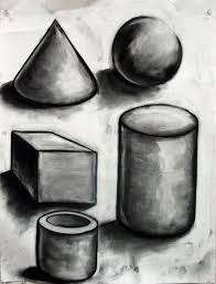 Black And White Shapes Artwork Cylinder And Shapes Of Cones And Spheres Again Black And White Art Lessons Drawings Elements Of Art