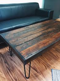Pallet Coffee Table With Hairpin Legs Palletcoffeetables Pallet Coffee Table Diy Pallet Coffee Table Wood Table Diy