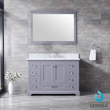 Shop our widest selection of modern and traditional bath vanities at unbeatable prices. Dukes 48 Single Vanity Dark Grey White Carrera Marble Top And Mirror