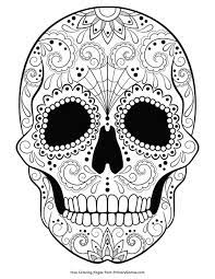 Add these free printable science worksheets and coloring pages to your homeschool day to reinforce science knowledge and to add variety and fun. Sugar Skull Coloring Page Free Printable Pdf From Primarygames