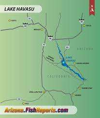 Map of lake havasu city az. Lake Havasu Fish Reports Map