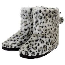 Womens Faux Fur Leopard Animal Print Bootie Slippers These top quality, faux fur bootie slippers for women are exactly what you have been looking for! womens faux fur leopard animal print bootie slippers