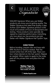 Walker Signature Tape Protez Sac Bandi Duz C 2 0cm X 7 5cm 36 Adet Yeni