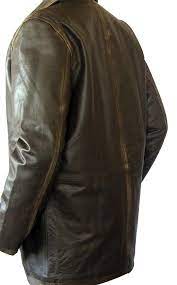 Men 39 S Brown Button Closure Distressed Leather Jacket At Amazon Men S Clothing Store Distressed Leather Jacket Leather Jacket Black Leather Coat
