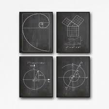 Math Gift Poster Set Of Math Posters For Math Student Wb210 Etsy Math Poster Math Gift Math Art