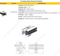 bifacial solar panel end clamps, SPC-FSPE-80-150MM