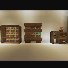 Some Nice Bookshelf Ideas Minecraft Minecraft Interior Design Minecraft Furniture Minecraft Decorations